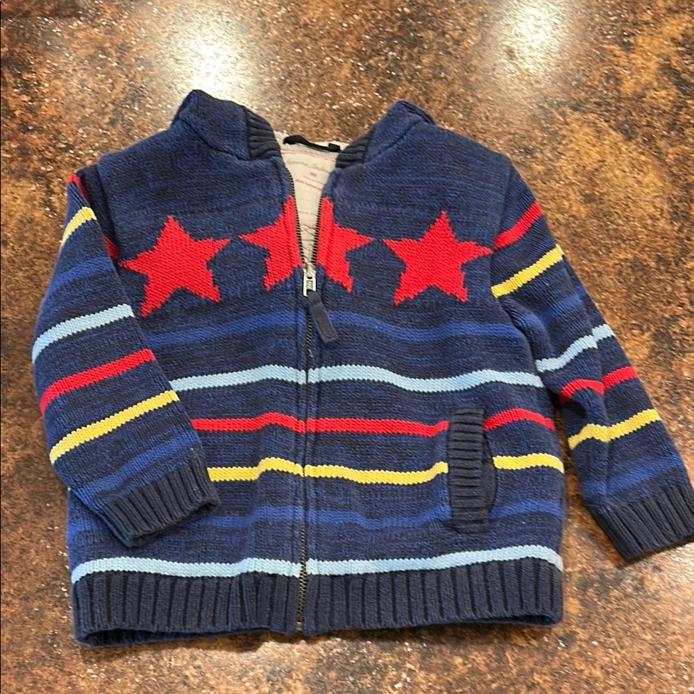 Hanna Anderson Fleece Lined Navy Hoodie Size 3